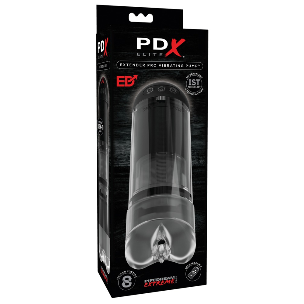 E-shop PDX Elite Extender Pro - nabíjací sací masturbátor vagína (čierny)