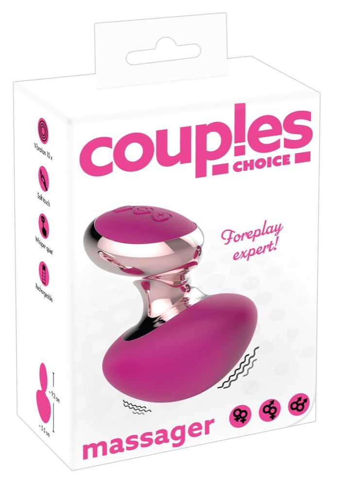 E-shop Couples Choice - dobíjací mini masážny vibrátor (ružový)