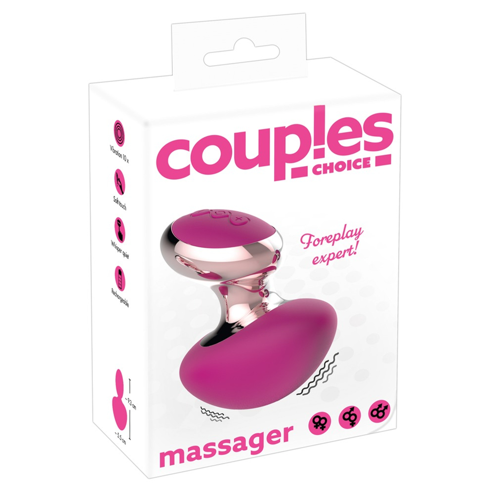 E-shop Couples Choice - dobíjací mini masážny vibrátor (ružový)