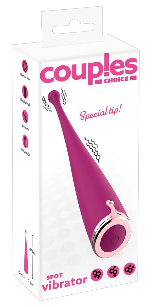 E-shop Couples Choice Spot Vibrator - nabíjací vibrátor na klitoris (ružový)