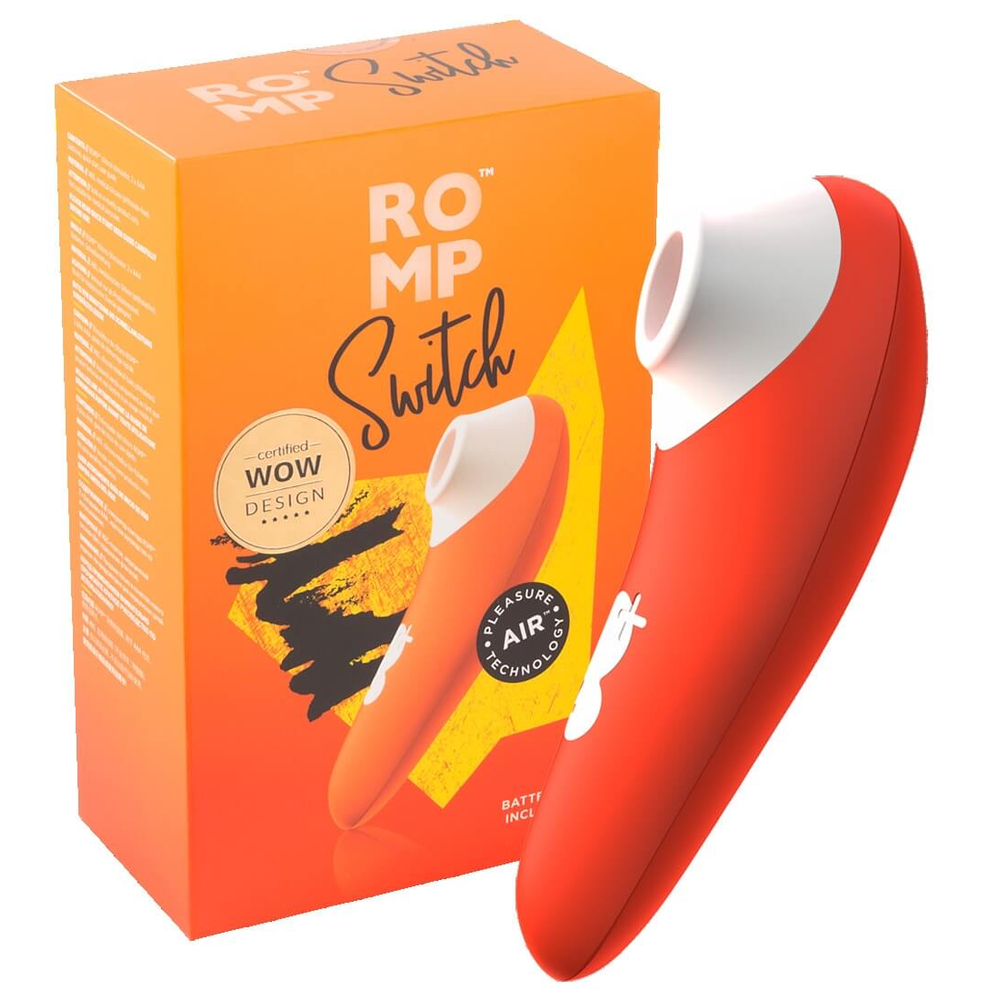 E-shop ROMP Switch - stimulátor klitorisu s vzduchovými vlnami, na batérie (oranžový)