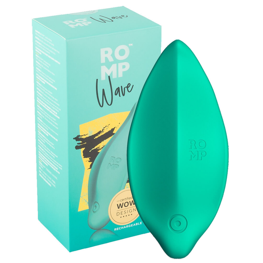 E-shop ROMP Wave - nabíjací, vodotesný vibrátor na klitoris (zelený)