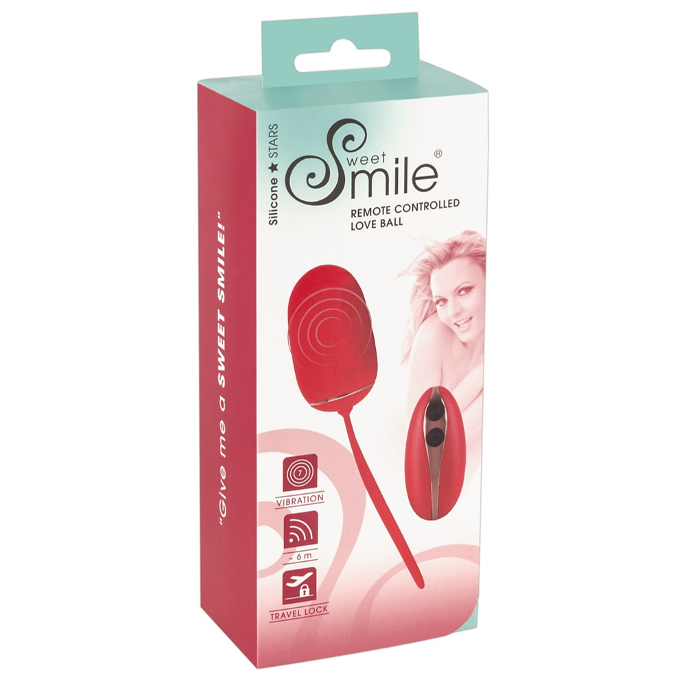 E-shop SMILE Love Ball - dobíjacie vibračné vajíčko (červené)