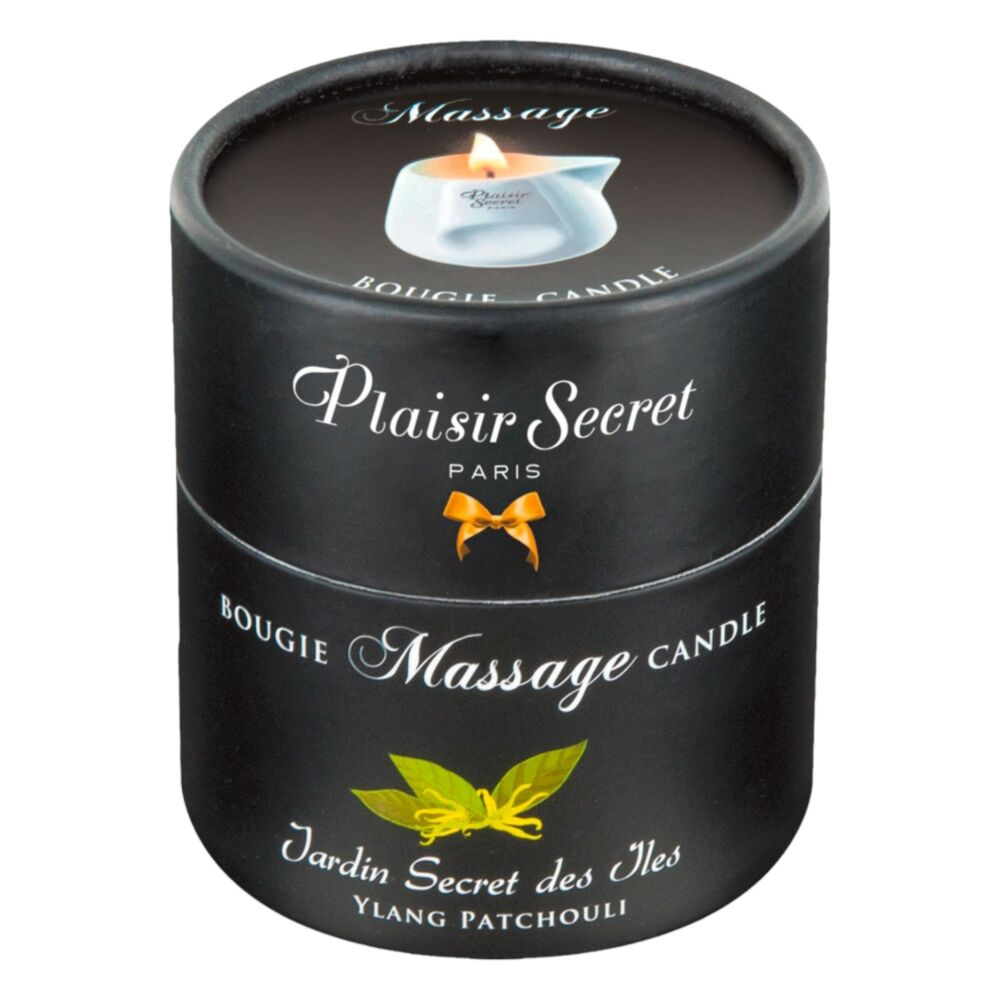E-shop Plaisirs Secrets Ylang Patchouli - masážna sviečka (80 ml)