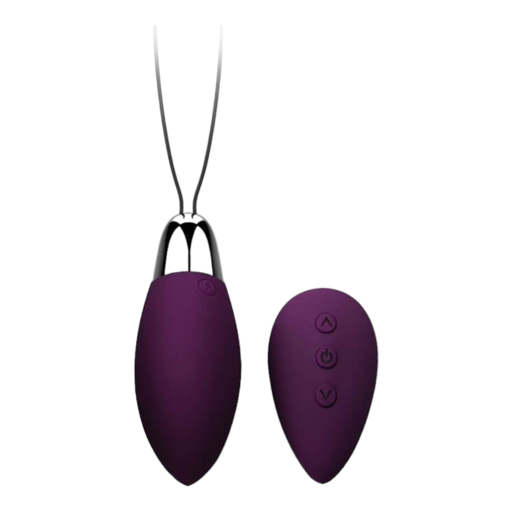 E-shop Cotoxo Fire 2 - akumulátorové vibračné vajíčko s ovládačom (tmavo fialové)