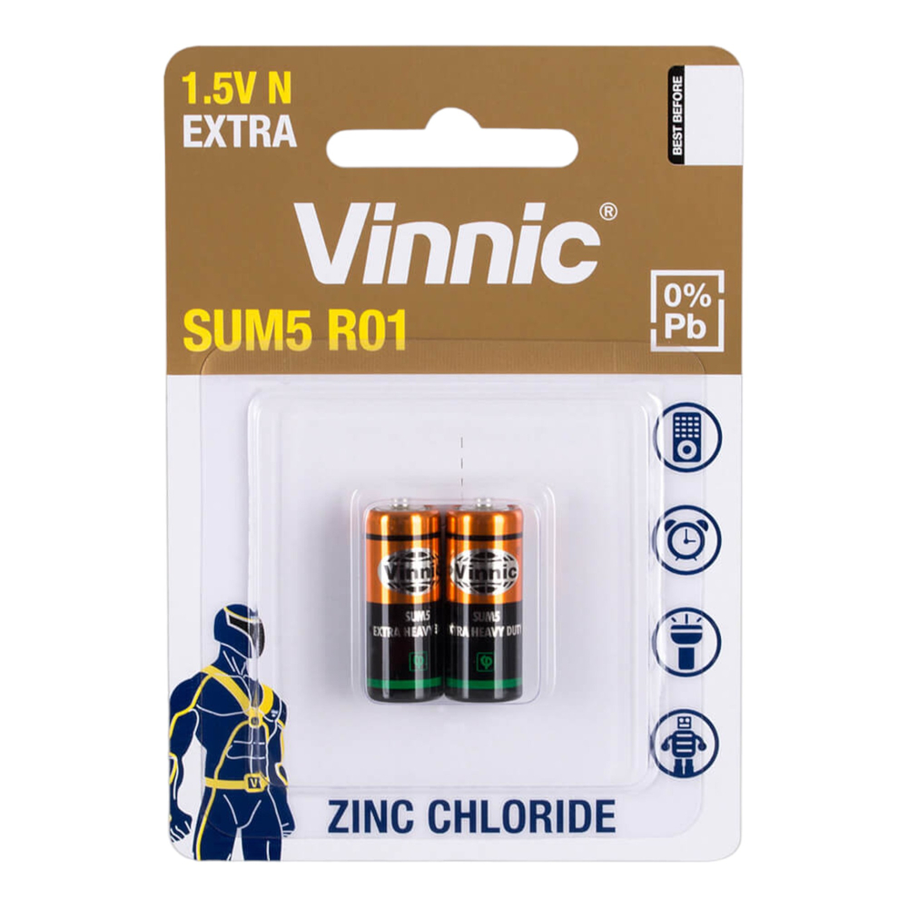 E-shop Vinnic SUM5 R01 - alkalické batérie typu N LR1 (2ks)