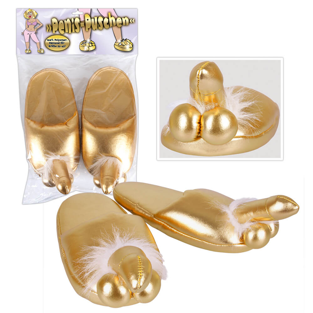 E-shop Zlaté papuče - s penisom