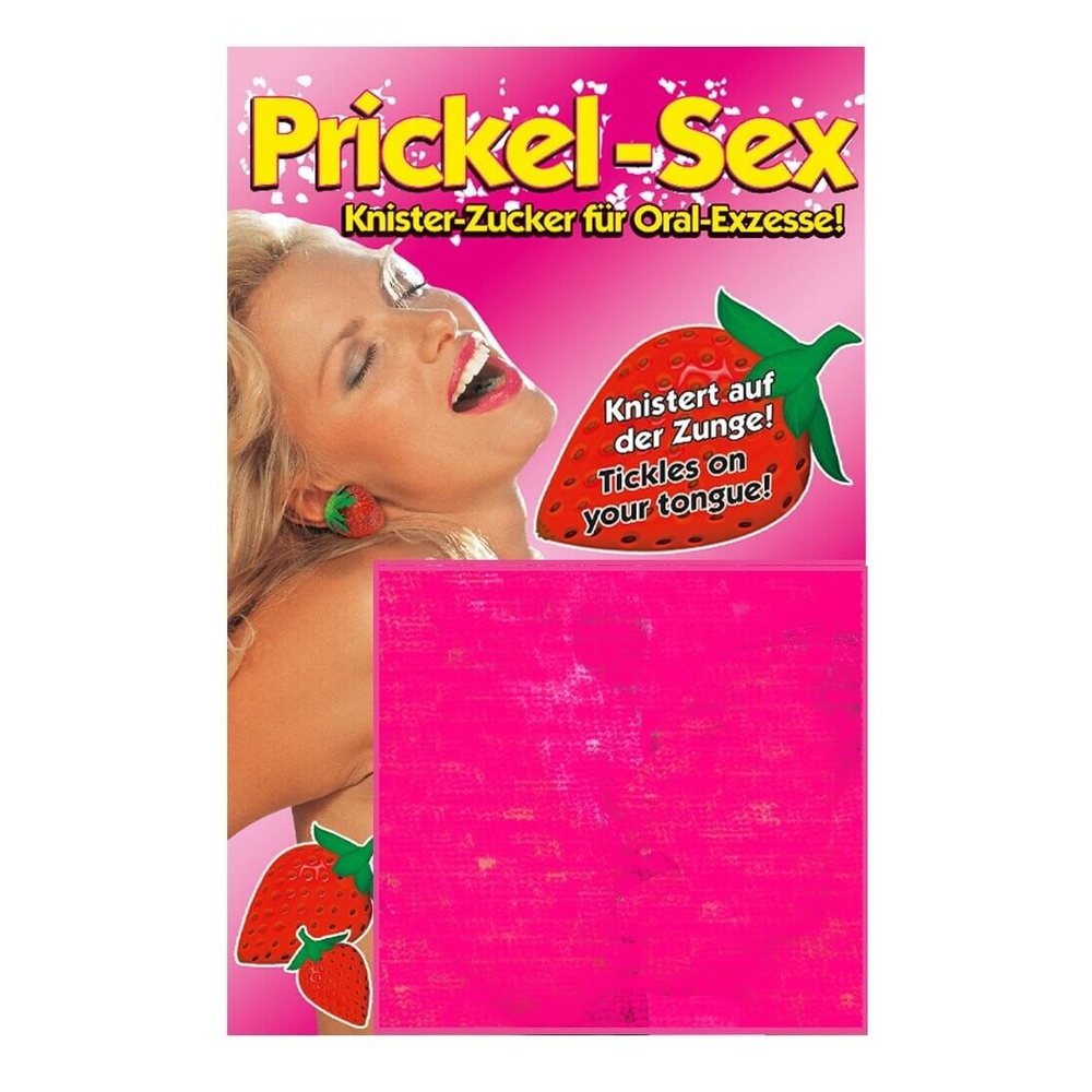 E-shop Erotic Entertaiment Prickel Sex - chrumkavé cukríky s jahodovou príchuťou (25g)