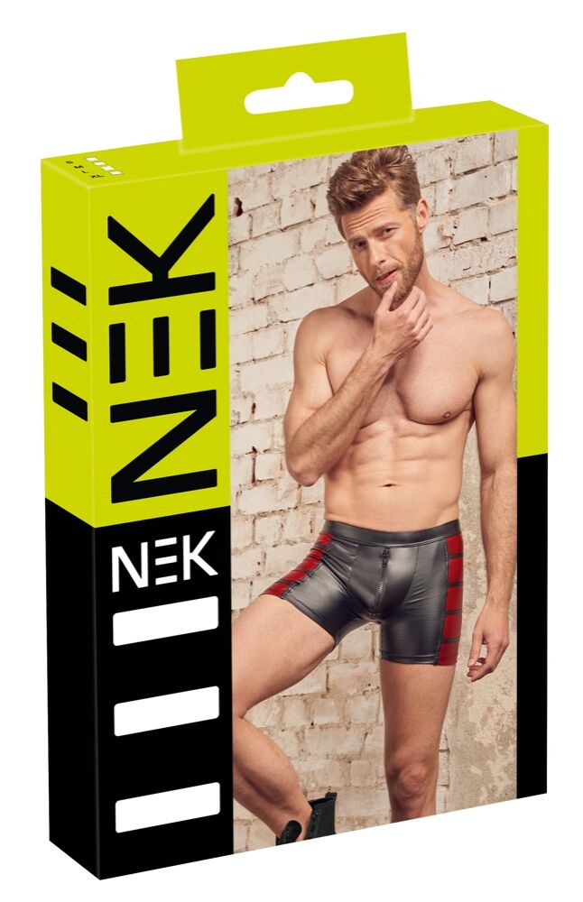 E-shop NEK - Červené boxerky s bočným zipsom (čierne)