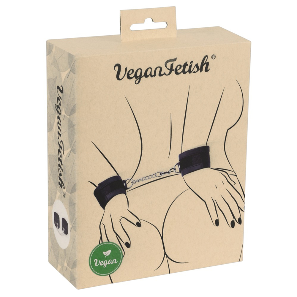 E-shop Vegan Fetish - putá na zápästie s krátkou retiazkou (čierne)