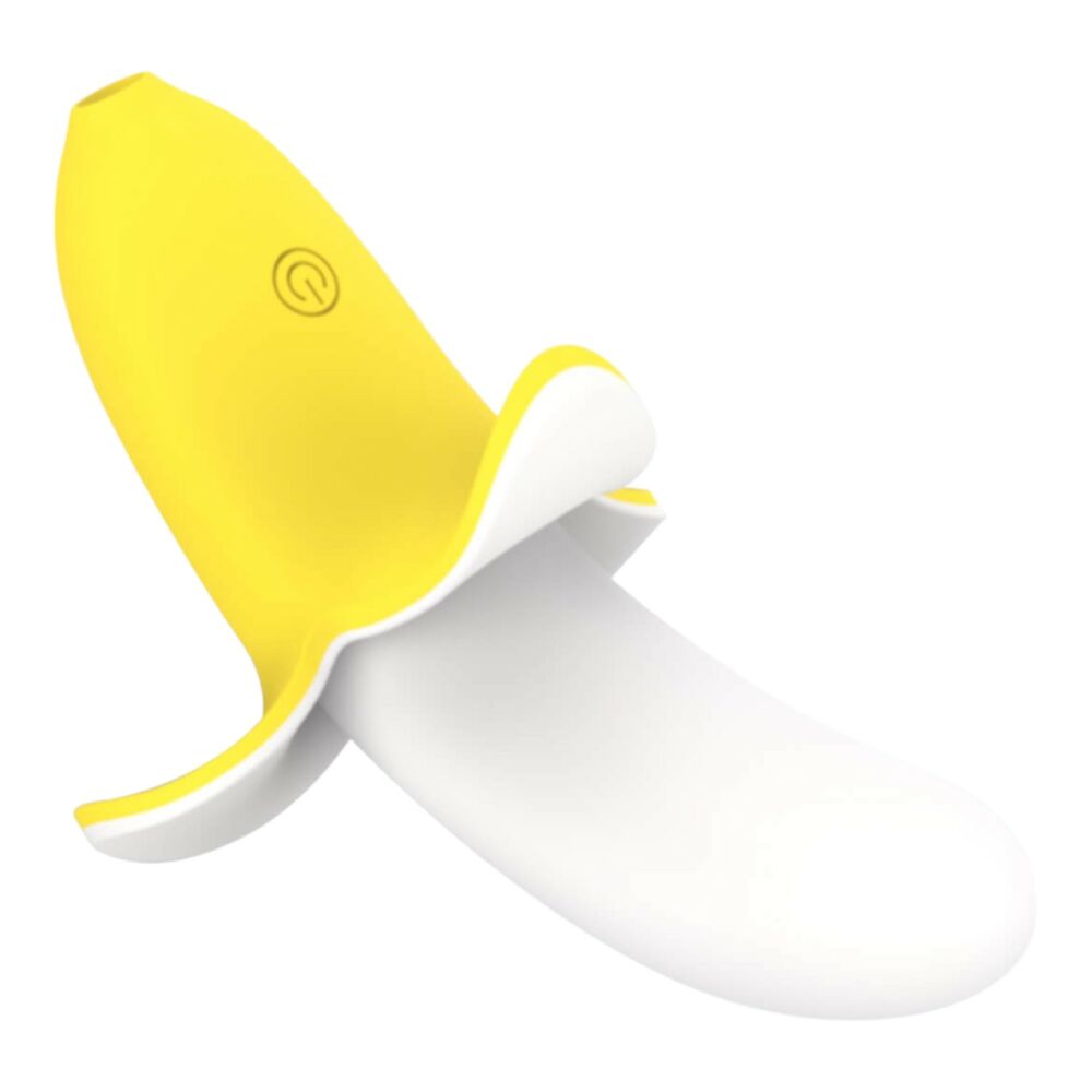 E-shop Lonely - dobíjací, vodotesný, banánový vibrátor (žlto-biely)