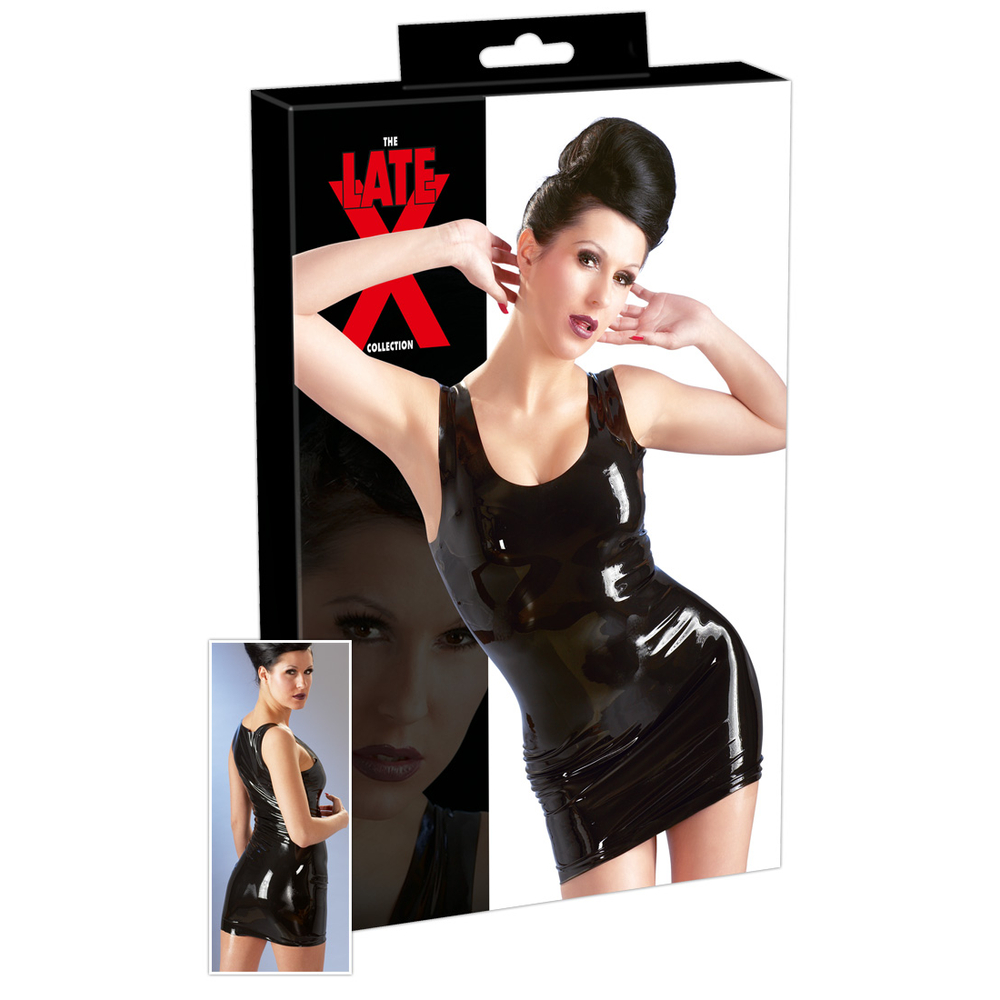 E-shop LATEX - mini šaty bez rukávov (čierne)
