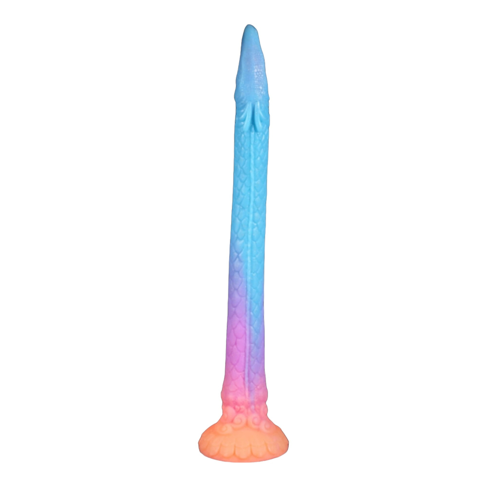 E-shop OgazR XXL Eel - fluorescenčné análne dildo - 47 cm (ružové)