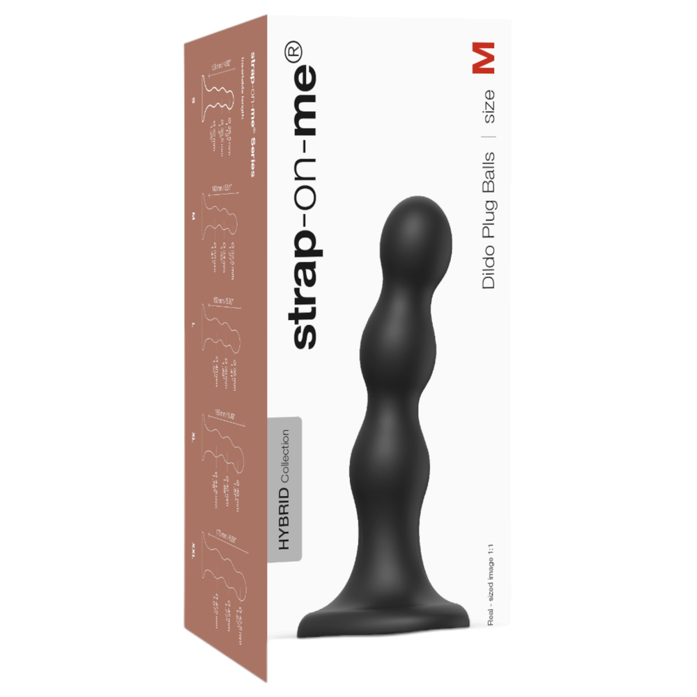 E-shop Strap-on-me Balls M - dildo v tvare gule s nožičkami (čierne)