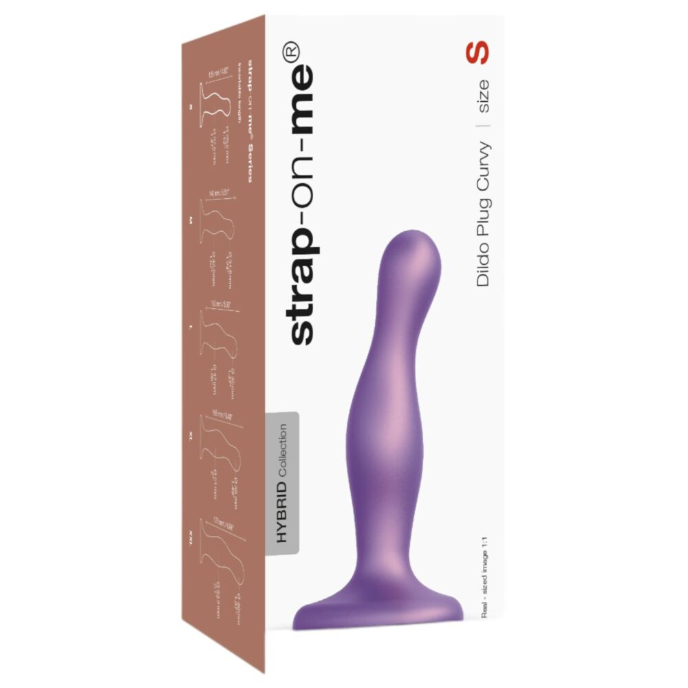 E-shop Strap-on-me Curvy S - zvlnené dildo s nožičkami (fialové)