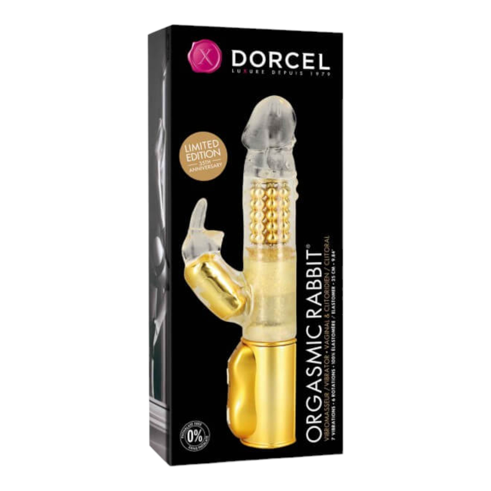 E-shop Dorcel Orgasmic Rabbit - vibrátor s rohom (zlatý)
