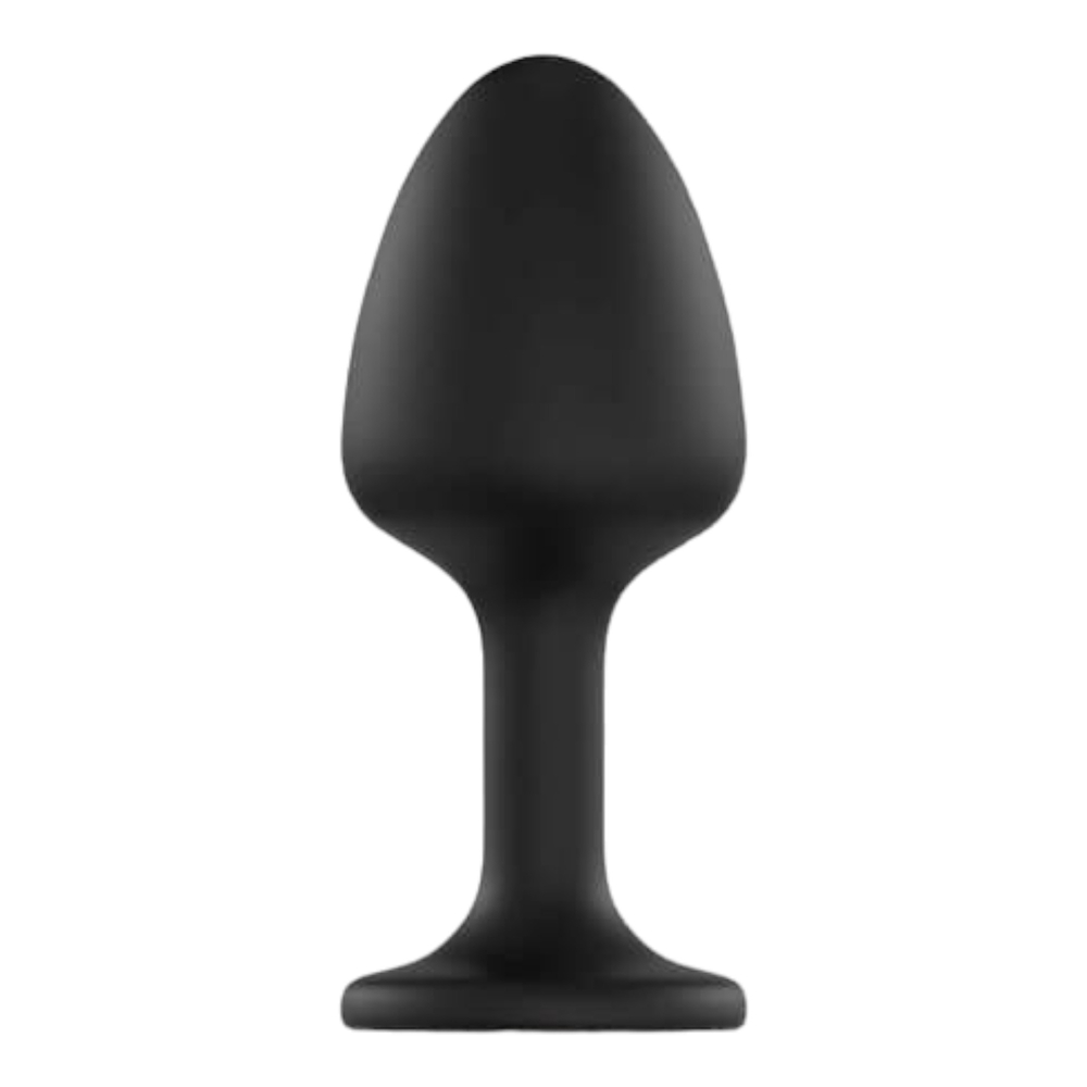 E-shop Dorcel Geisha Plug Diamond XL - análny vibrátor s bielym kameňom (čierny)