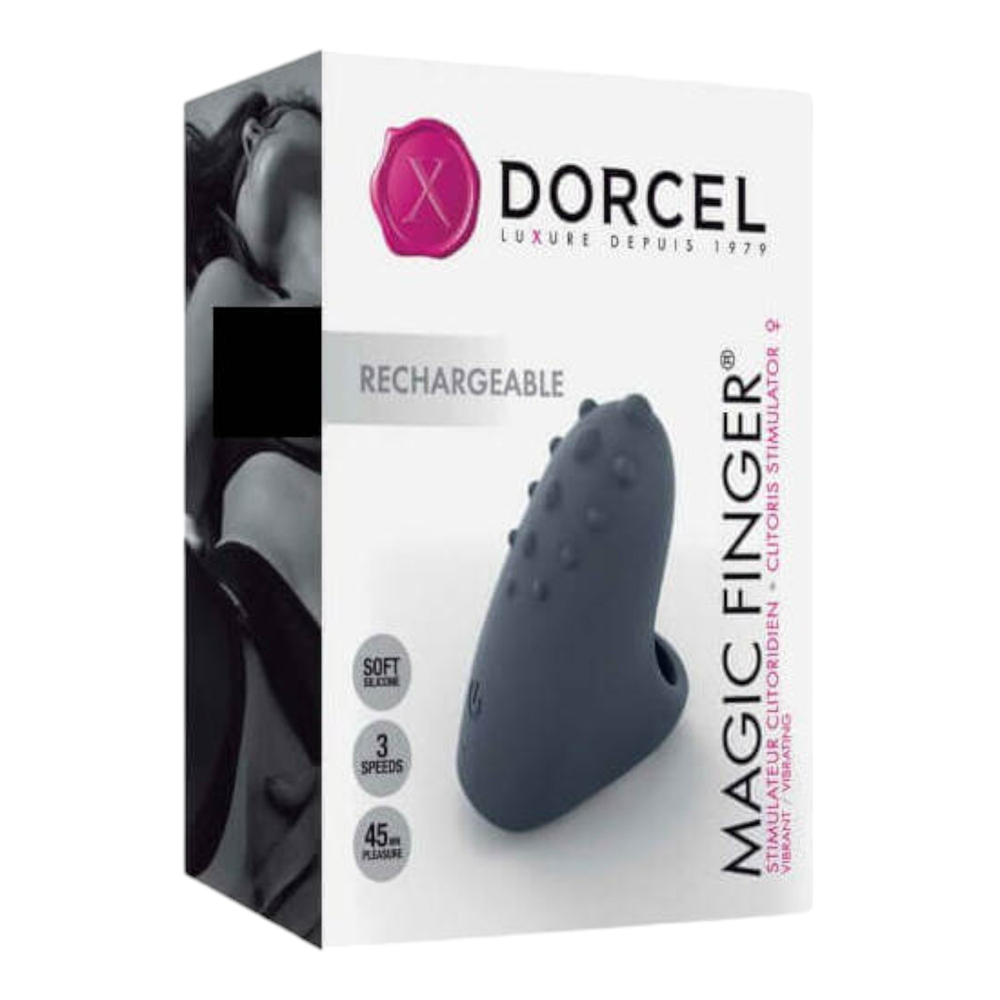 E-shop Dorcel Magic Finger - nabíjací prstový vibrátor (sivý)