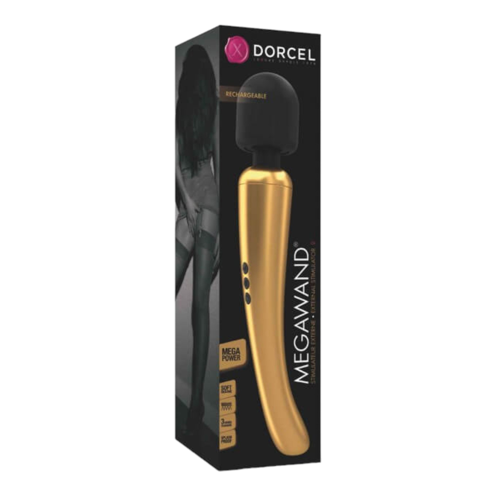 E-shop Dorcel Megawand - nabíjací masážny vibrátor (zlatý)