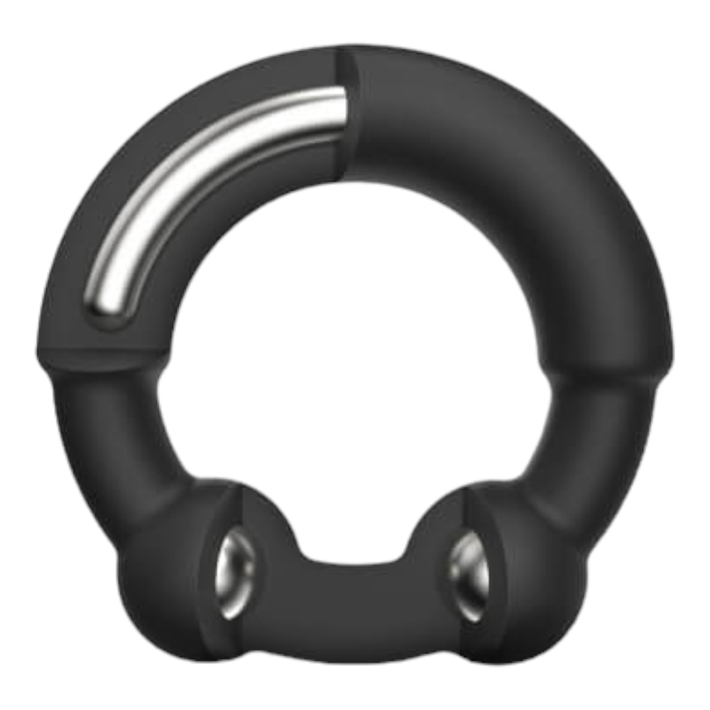 E-shop Dorcel Stronger Ring - krúžok na penis s kovovou vložkou (čierny)