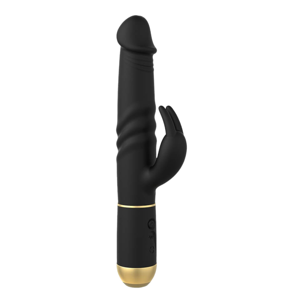 E-shop Dorcel Furious Rabbit 2.0 - nabíjací vibrátor s ramenom na klitoris (čierny)