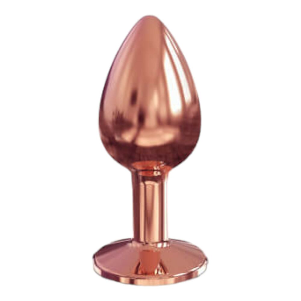 E-shop Dorcel Diamond Plug S - hliníkové análne dildo - malé (rosegold)