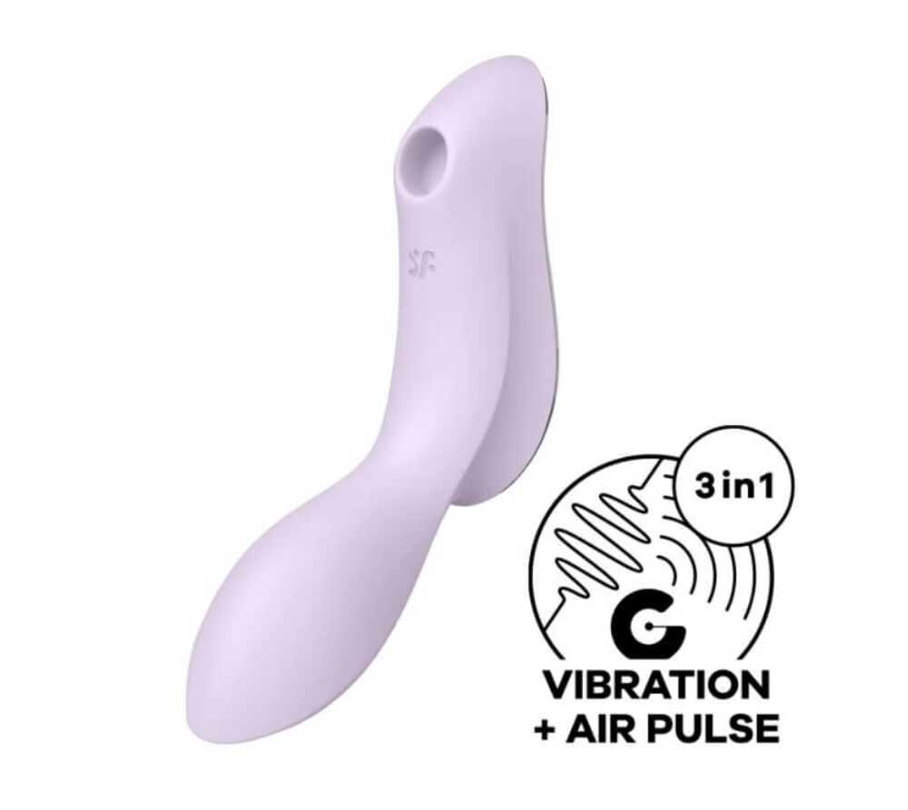 E-shop Satisfyer Curvy Trinity 2 - nabíjací vaginálny vibrátor so stimulátorom klitorisu (fialový)