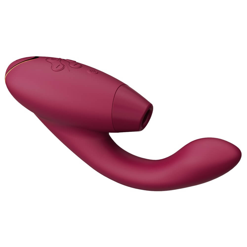 E-shop Womanizer Duo 2 - vodotesný vibrátor na bod G a stimulátor klitorisu (červený)