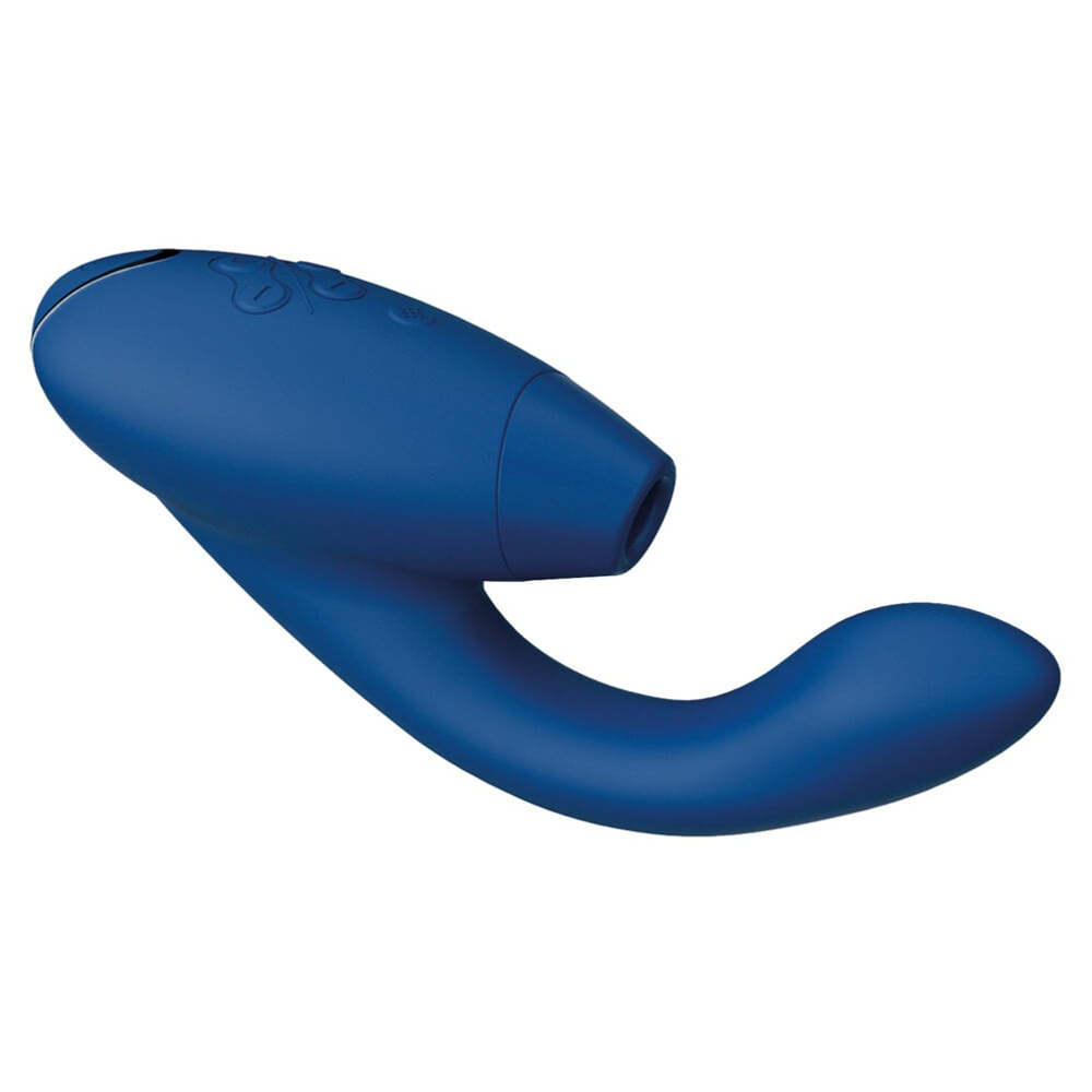 E-shop Womanizer Duo 2 - vodotesný vibrátor na bod G a stimulátor klitorisu (modrý)