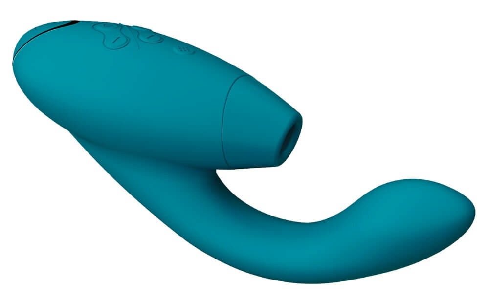 E-shop Womanizer Duo 2 - vodotesný vibrátor na bod G a stimulátor klitorisu (zelený)