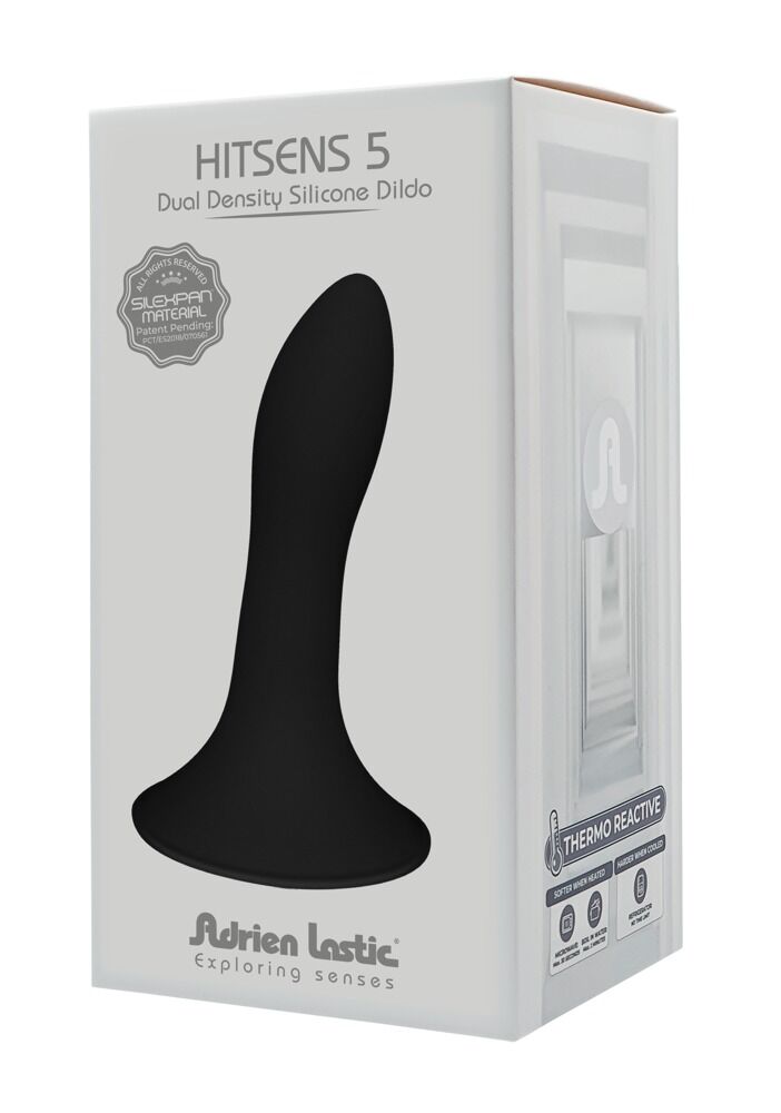 E-shop Hitsens 5 - tvarovateľné análne dildo s prísavkou (čierne)