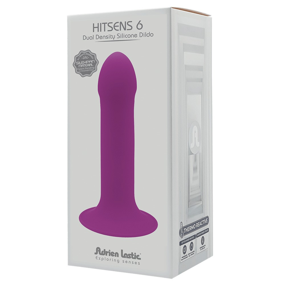 E-shop Hitsens 6 - variabilné žaluďové dildo s prísavkou (fialové)
