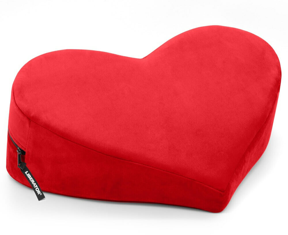 E-shop Liberator Heart Wedge - sexuálny vankúš v tvare srdca (červený)