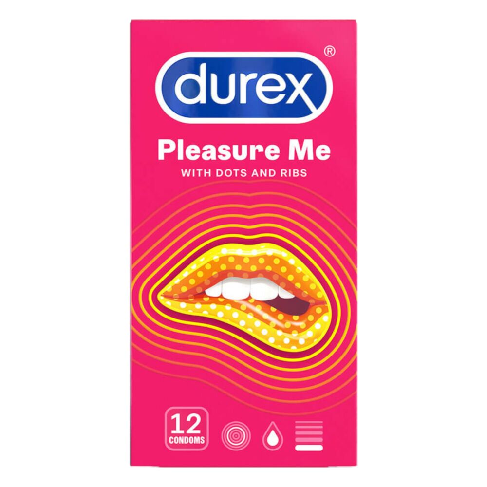 E-shop Durex Emoji PleasureMe - vrúbkované-bodkované kondómy (12ks)