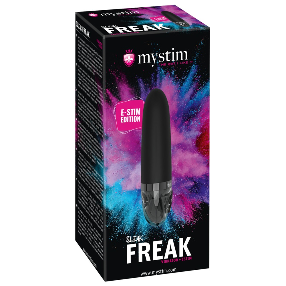 E-shop mystim Sleak Freak E-Stim - dobíjací elektrický tyčový vibrátor (čierny)