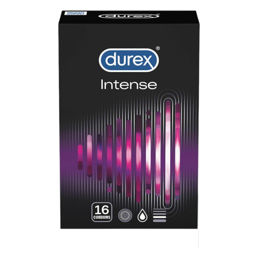 E-shop Durex Intense - vrúbkované a bodkované kondómy (16 ks)