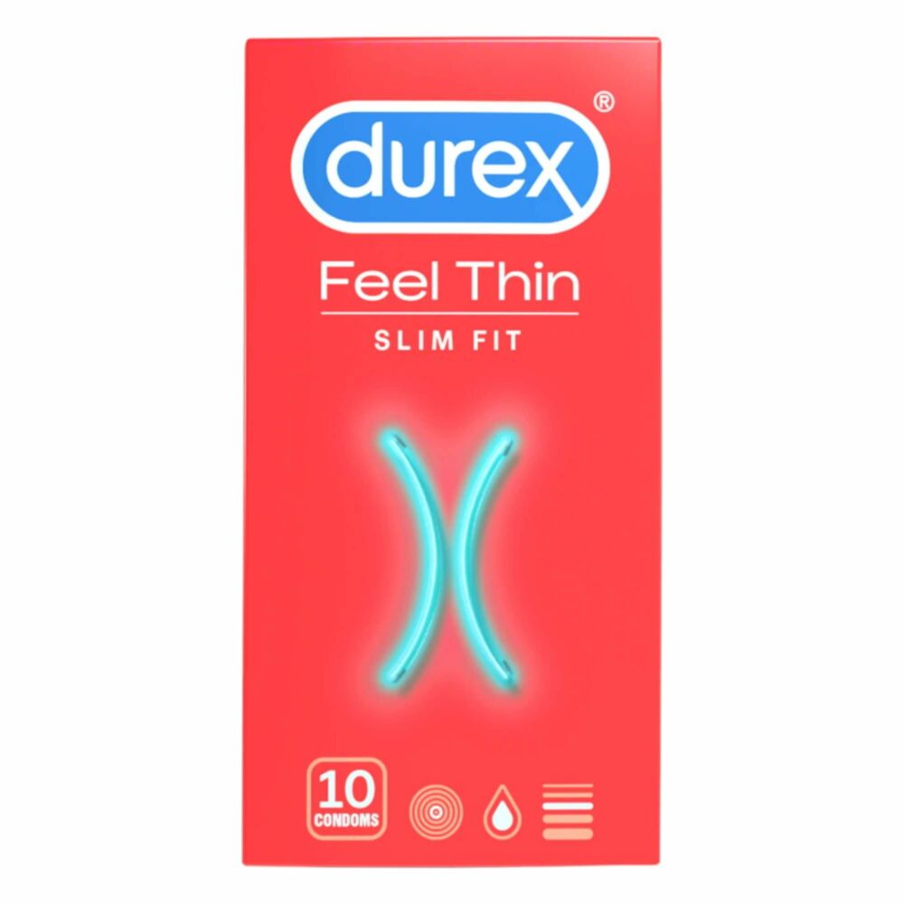 E-shop Durex Feel Thin Slim Fit - kondóm s realistickým pocitom (10 ks)