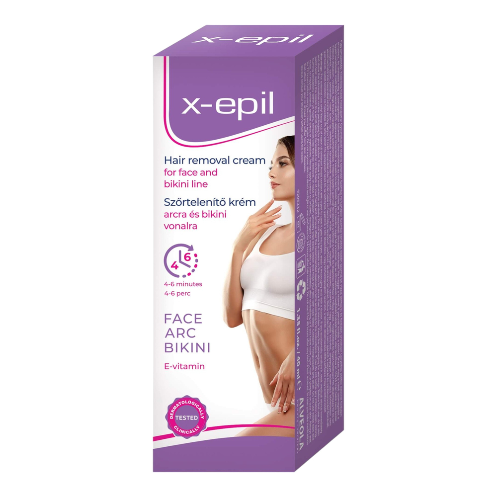 E-shop X-Epil - depilačný krém na tvár/intímne partie (40 ml)