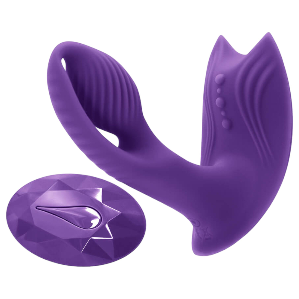 E-shop Inya Bump-N-Grind - dobíjací, rádiom riadený, vyhrievaný vibrátor na klitoris 2v1 (fialový)