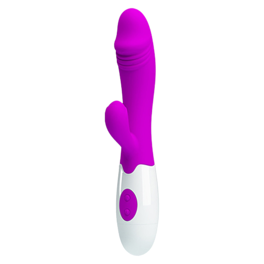 E-shop Pretty Love Snappy - vodotesný vibrátor na bod G s ramenom na klitoris (fialový)