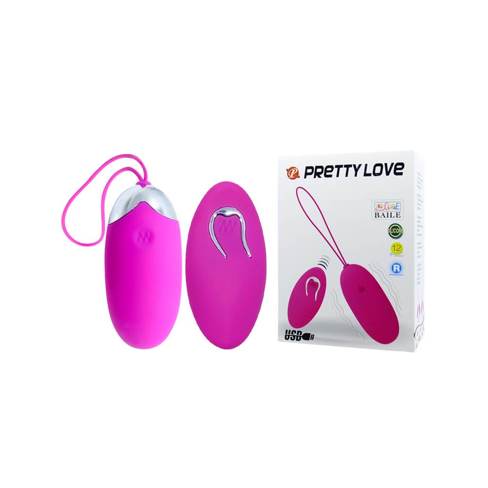 E-shop Pretty Love Berger - dobíjacie, rádiom riadené, vibračné vajíčko (ružové)
