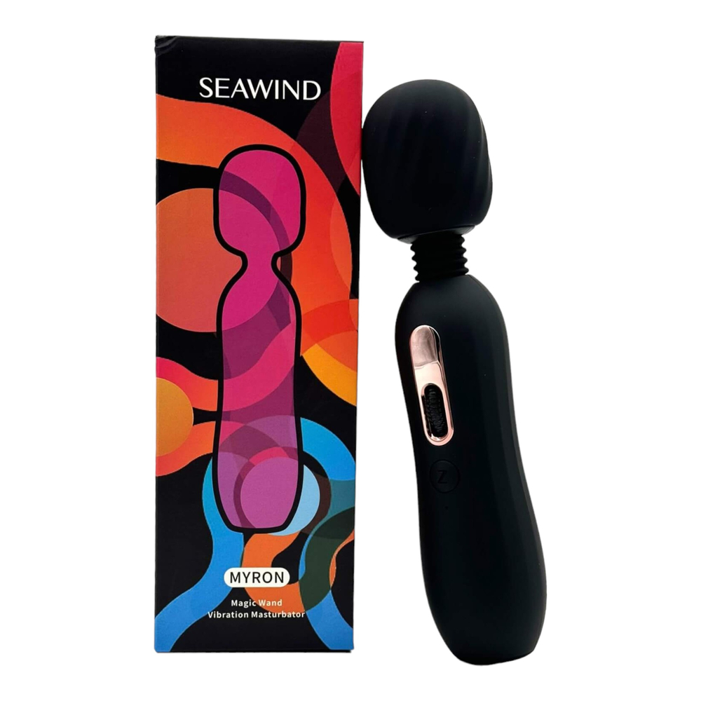 E-shop Seawind Myron - nabíjací, vyhrievací masážny vibrátor (čierny)