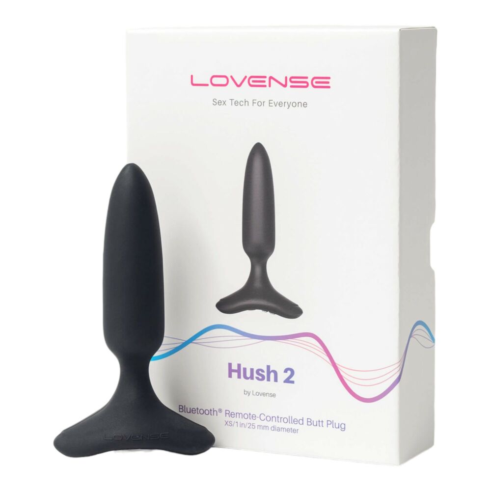 E-shop LOVENSE Hush 2 XS - dobíjací malý análny vibrátor (25 mm) - čierny
