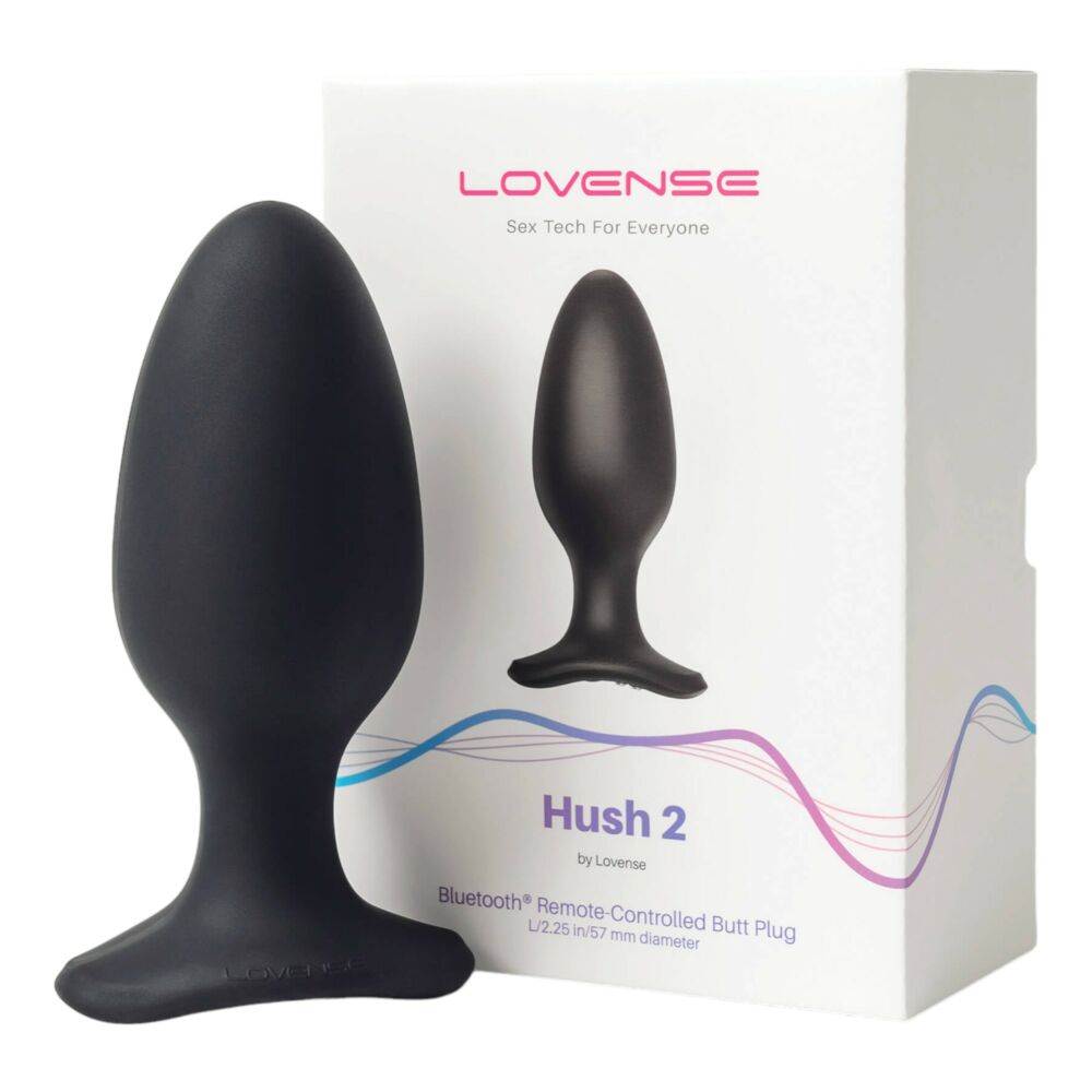 E-shop LOVENSE Hush 2 L - dobíjací malý análny vibrátor (57 mm) - čierny