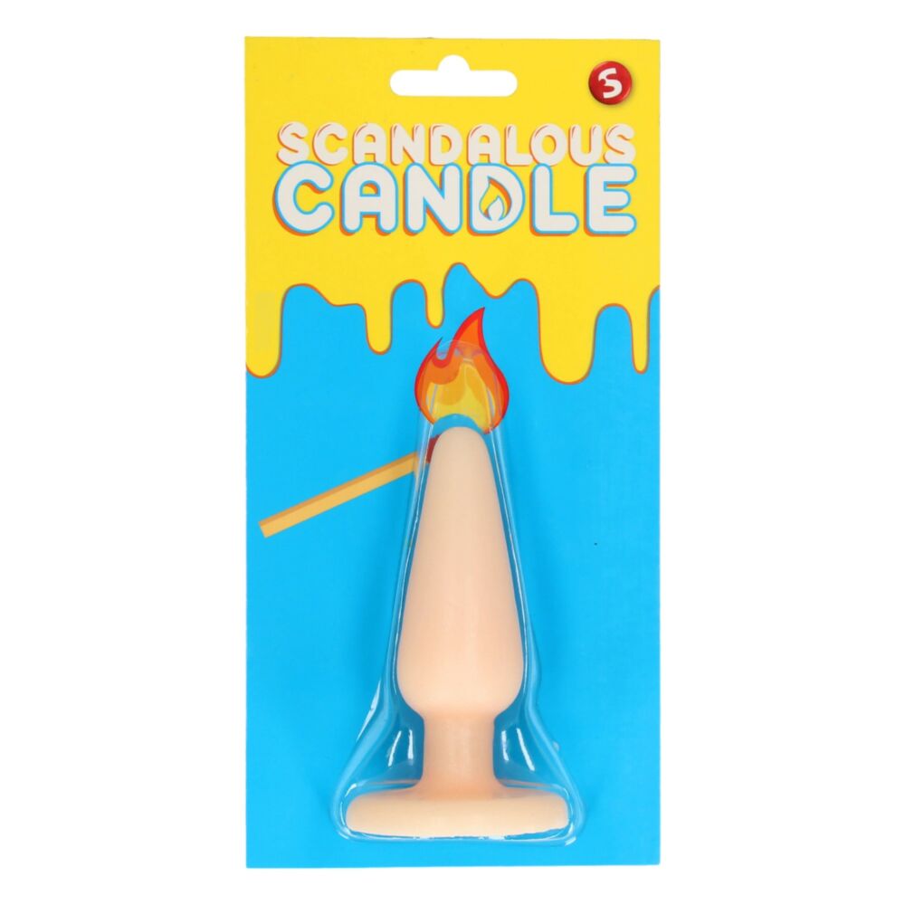 E-shop Scandalous - sviečka - análny kolík - prírodný (50g)