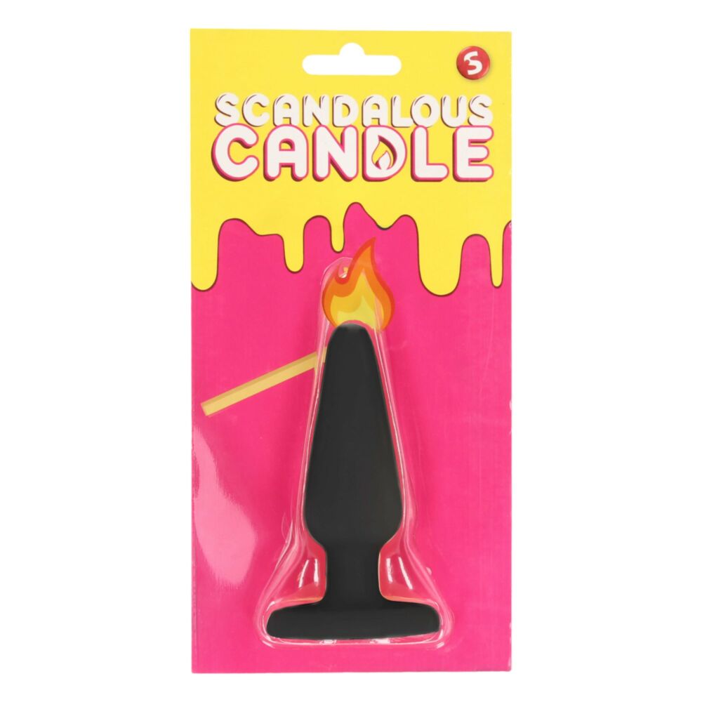 E-shop Scandalous - sviečka - análny kolík - čierna (50g)