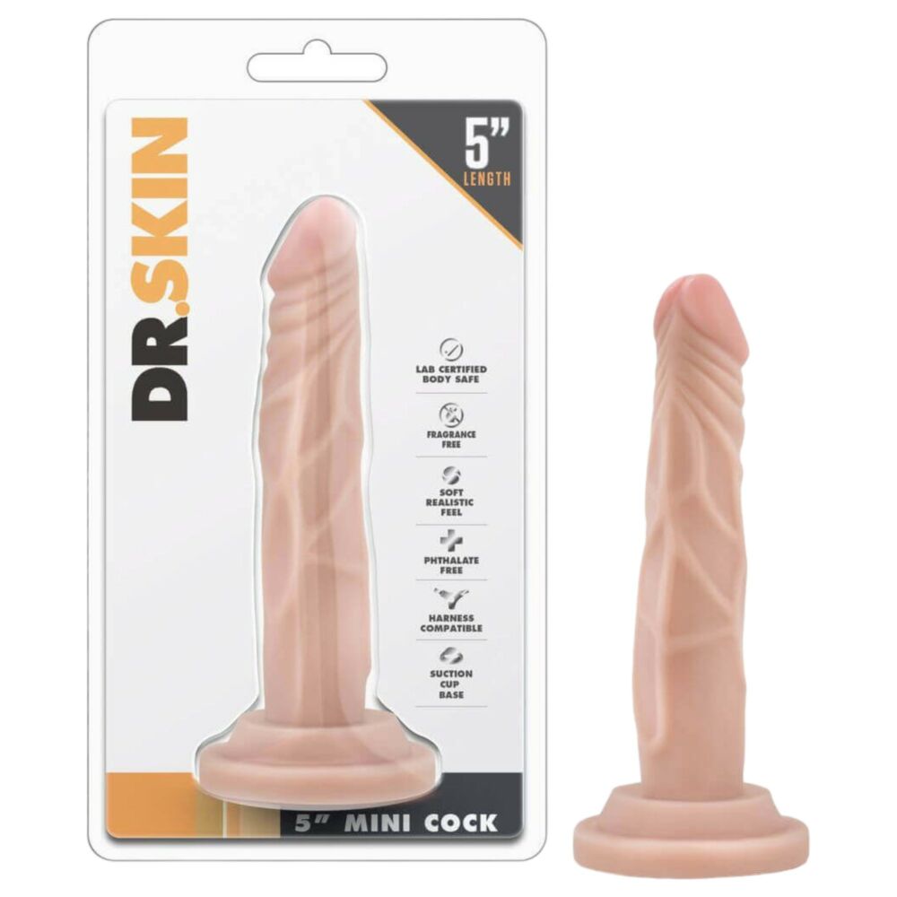E-shop Dr. Skin 5 - realistické dildo s prísavkou - telová farba (14,5cm)