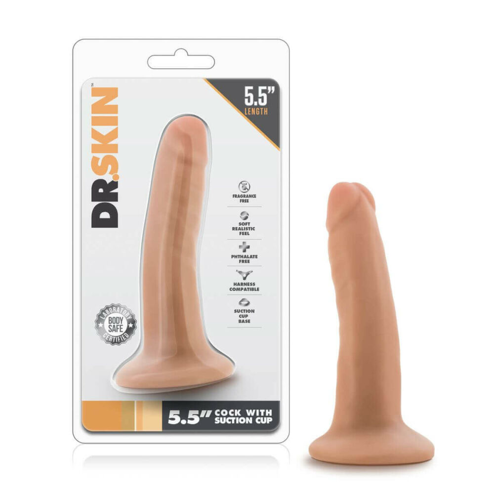 E-shop Dr. Skin 5,5 - realistické dildo s prísavkou - telová farba (14cm)