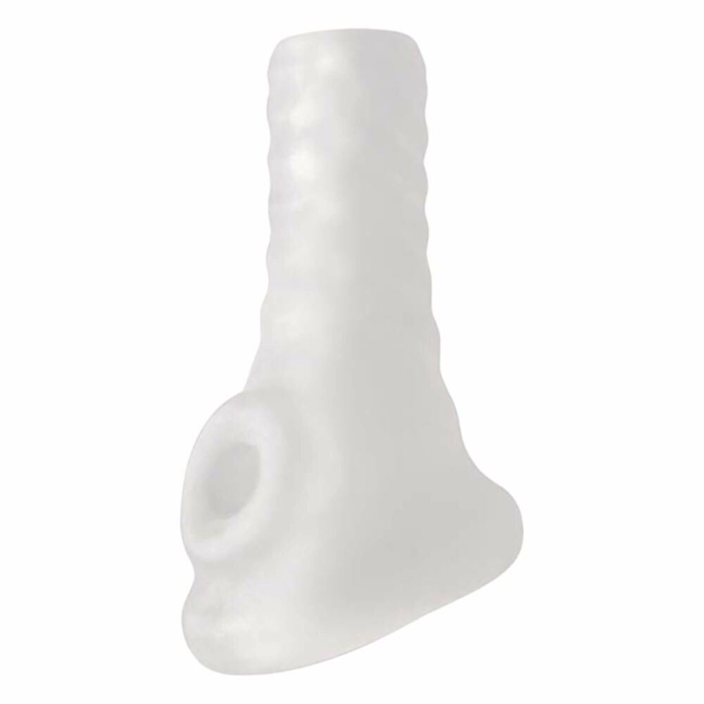 E-shop Perfect Fit Breeder - otvorený návlek na penis (10 cm) - mliečne biely