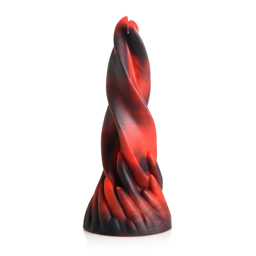 E-shop Creature Cocks Hell Kiss - stočené silikónové dildo - 19 cm (červené)
